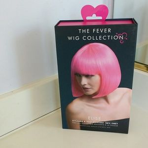 Fever Hot pink bob with bangs wig